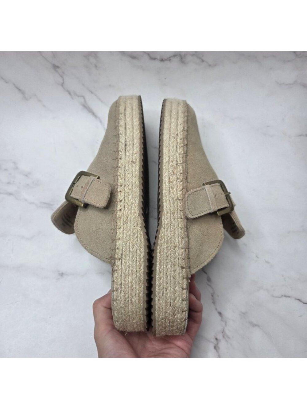 Haute Hippie Style Aria Suede Slip-On Clogs Espadrilles Flats Women's 10 - Picture 6 of 7